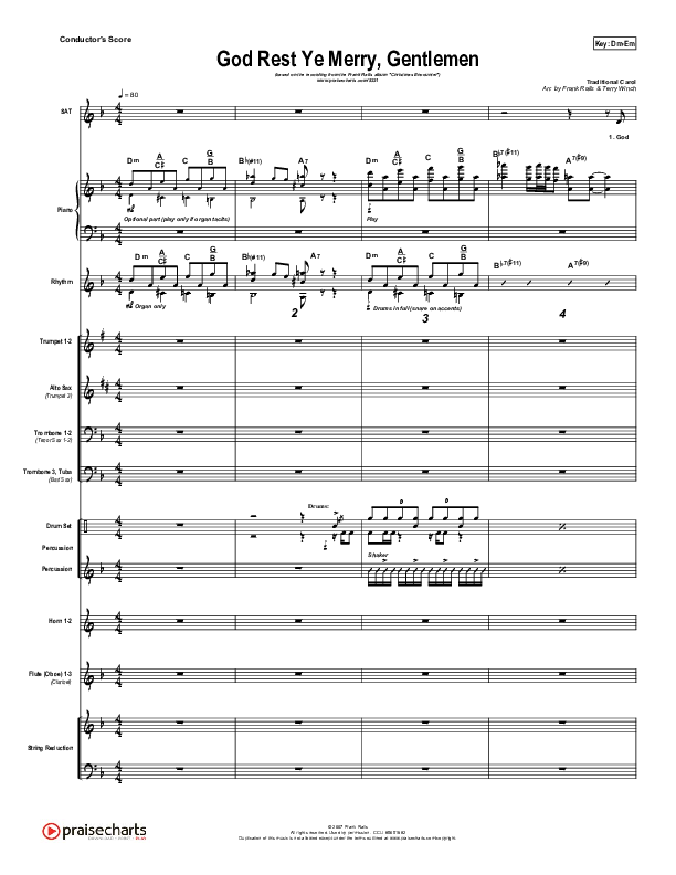 God Rest Ye Merry Gentlemen Orchestration (Frank Ralls)