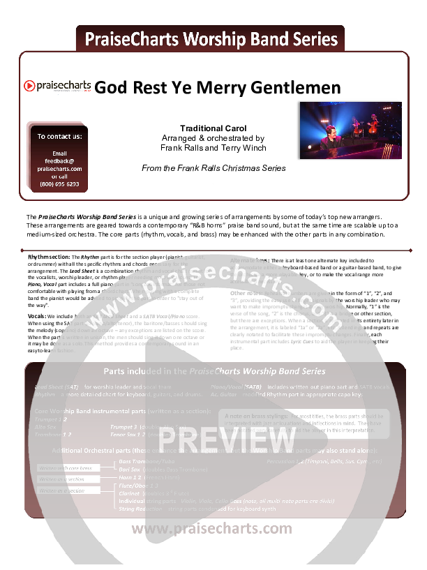 God Rest Ye Merry Gentlemen Orchestration (Frank Ralls)