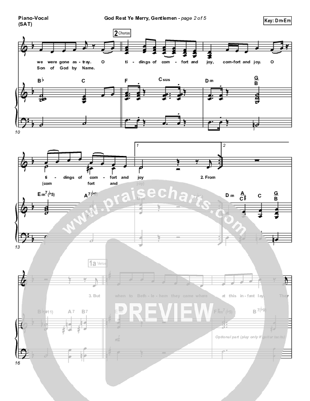 God Rest Ye Merry Gentlemen Piano/Vocal & Lead (Frank Ralls)