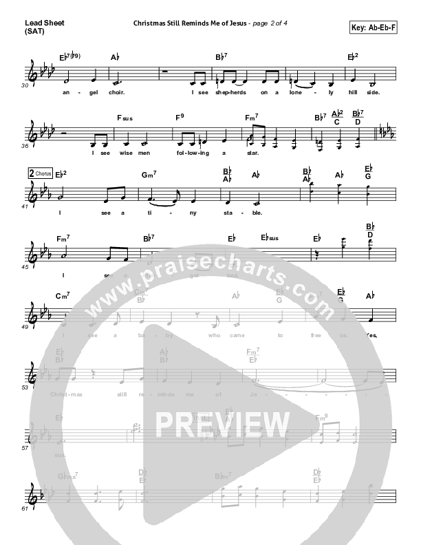 Christmas Still Reminds Me Of Jesus Lead Sheet (Brad Henderson)