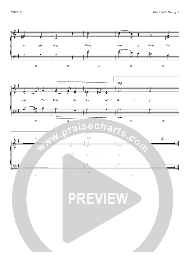 What Child Is This Choir Sheet (Todd Billingsley)