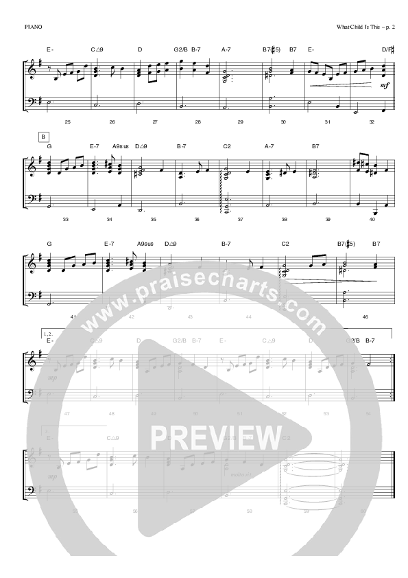 What Child Is This Piano Sheet (Todd Billingsley)