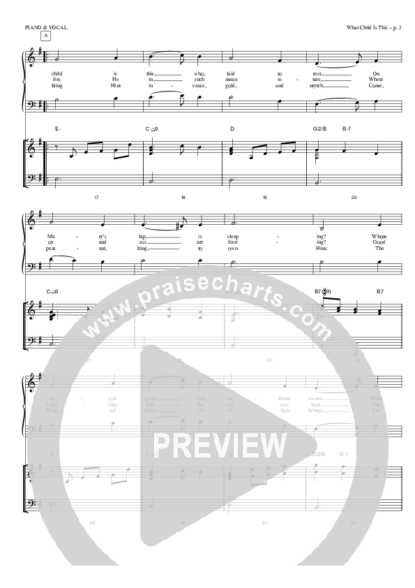 What Child Is This Lead Sheet (Todd Billingsley)