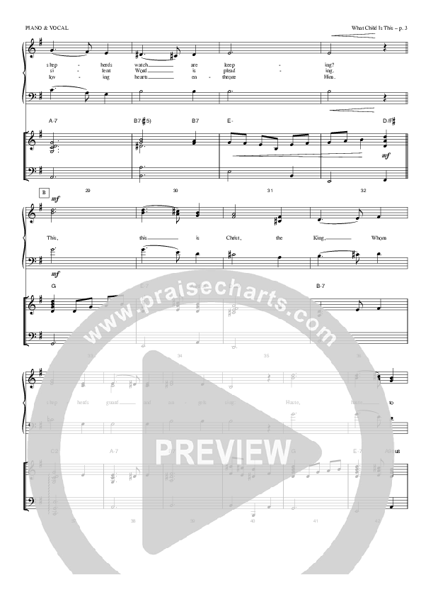 What Child Is This Lead Sheet (Todd Billingsley)