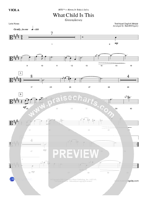 What Child Is This Viola (Todd Billingsley)