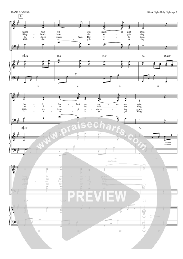 Silent Night Piano/Vocal & Lead (Todd Billingsley)