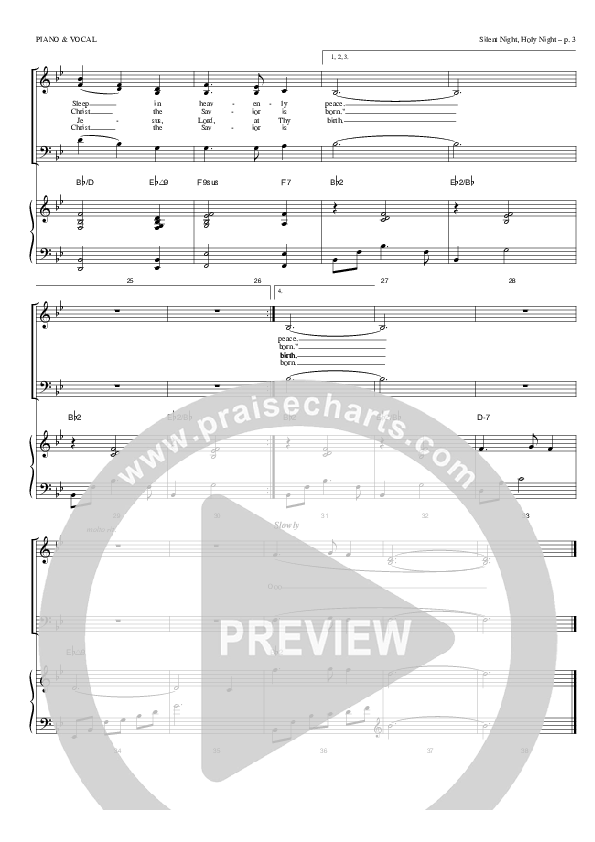 Silent Night Piano/Vocal & Lead (Todd Billingsley)