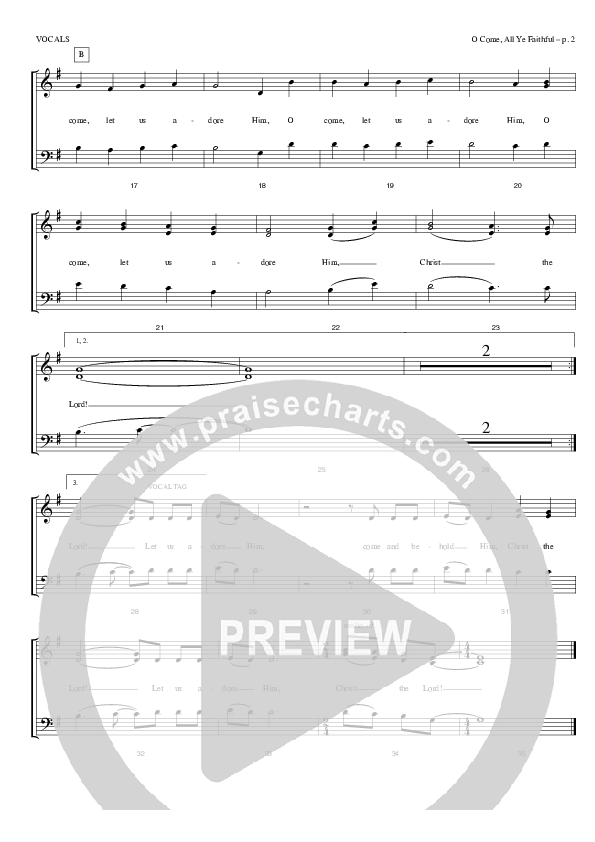 O Come All Ye Faithful Choir Sheet (Todd Billingsley)