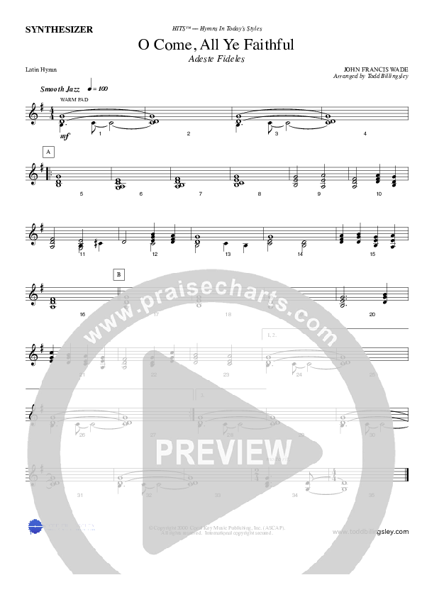 O Come All Ye Faithful Synth (Todd Billingsley)