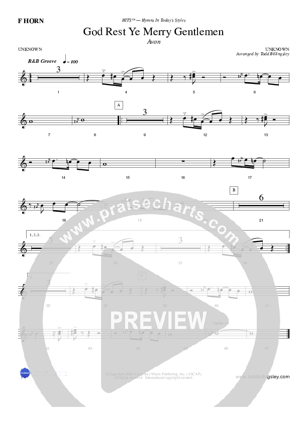 God Rest Ye Merry Gentlemen French Horn (Todd Billingsley)