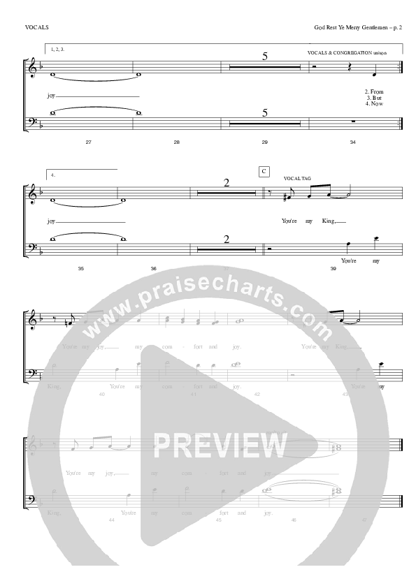 God Rest Ye Merry Gentlemen Lead Sheet (Todd Billingsley)