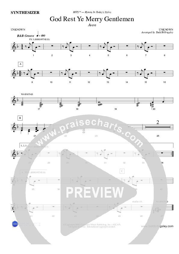 God Rest Ye Merry Gentlemen Synth (Todd Billingsley)