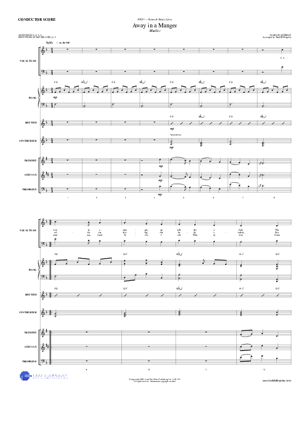 Away In A Manger Conductor's Score (Todd Billingsley)