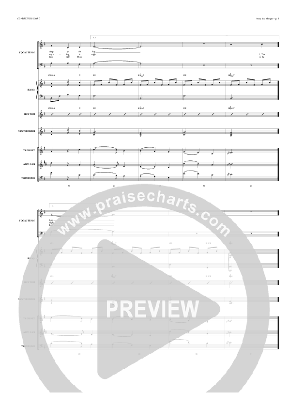 Away In A Manger Conductor's Score (Todd Billingsley)