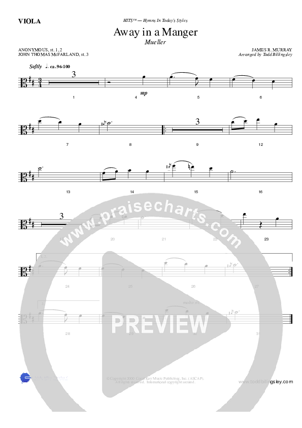 Away In A Manger Viola (Todd Billingsley)