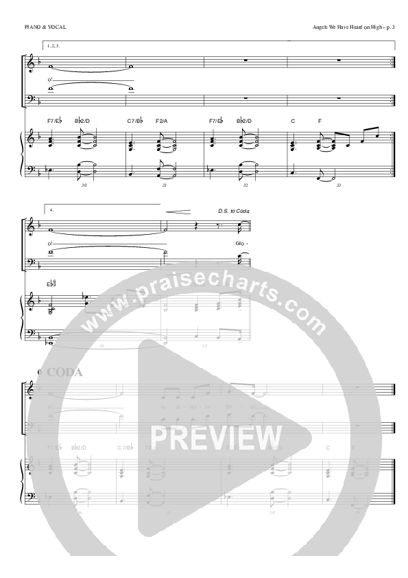 Angels We Have Heard on High Lead & Piano (Todd Billingsley)