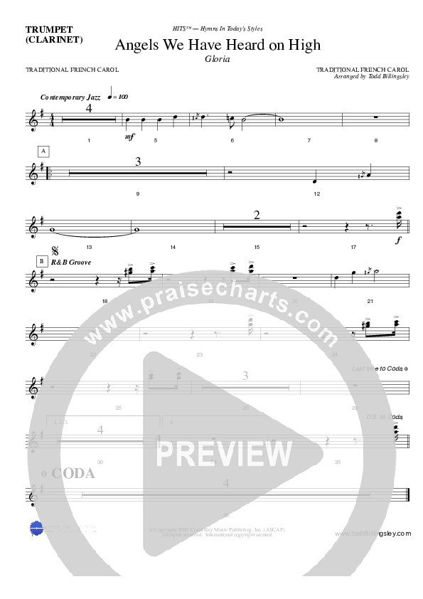 Angels We Have Heard on High Trumpet (Todd Billingsley)