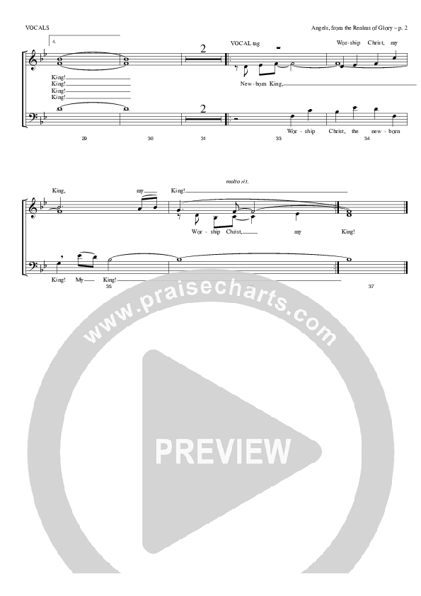 Angels From The Realms Of Glory Choir Sheet (Todd Billingsley)