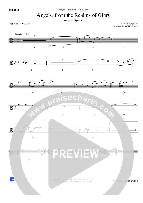 Angels From The Realms Of Glory Viola (Todd Billingsley)