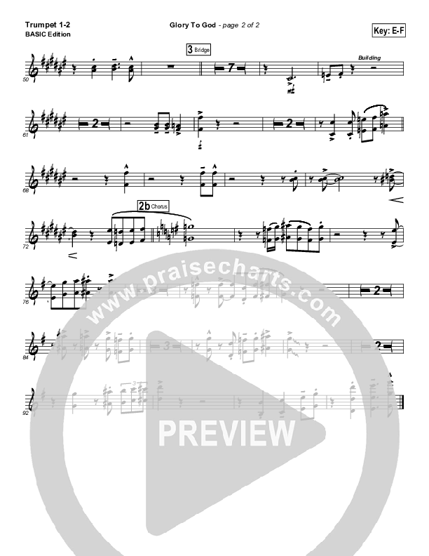 Glory To God Trumpet 1,2 (Geron Davis / Bradley Knight)