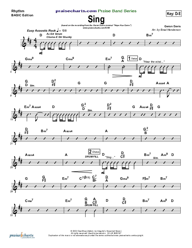 Sing Rhythm Chart ()