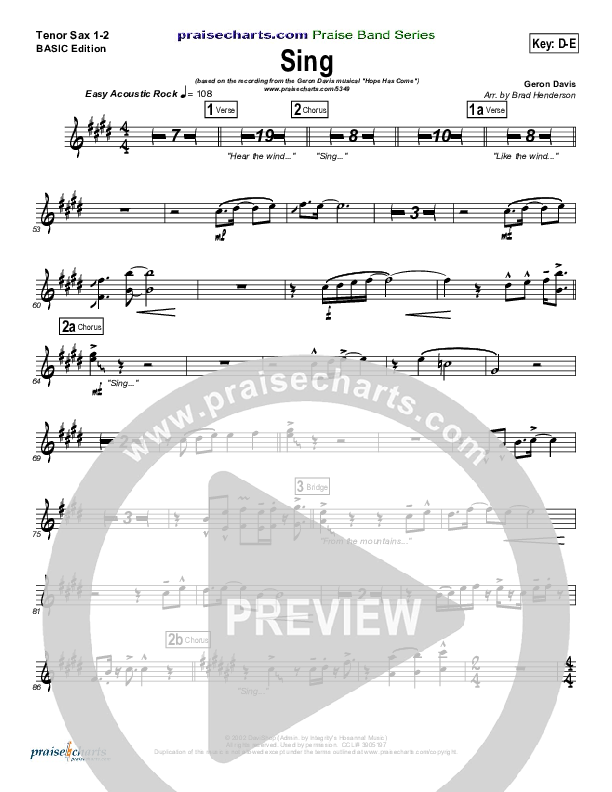 Sing Tenor Sax 1/2 ()