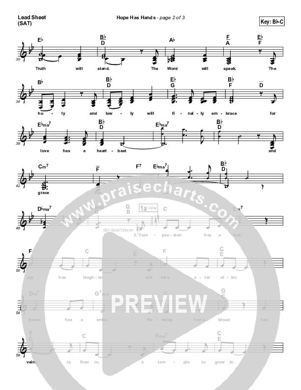 Hope Has Hands Lead (SAT) (Geron Davis)