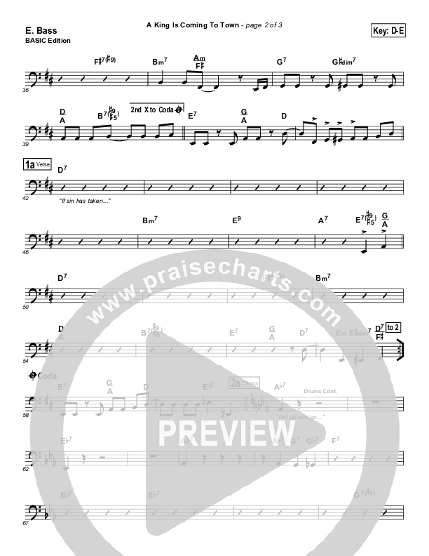 A King Is Coming To Town Bass Guitar (Geron Davis)