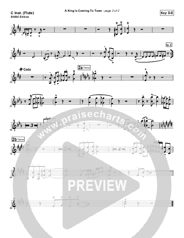 A King Is Coming To Town Flute (Geron Davis)