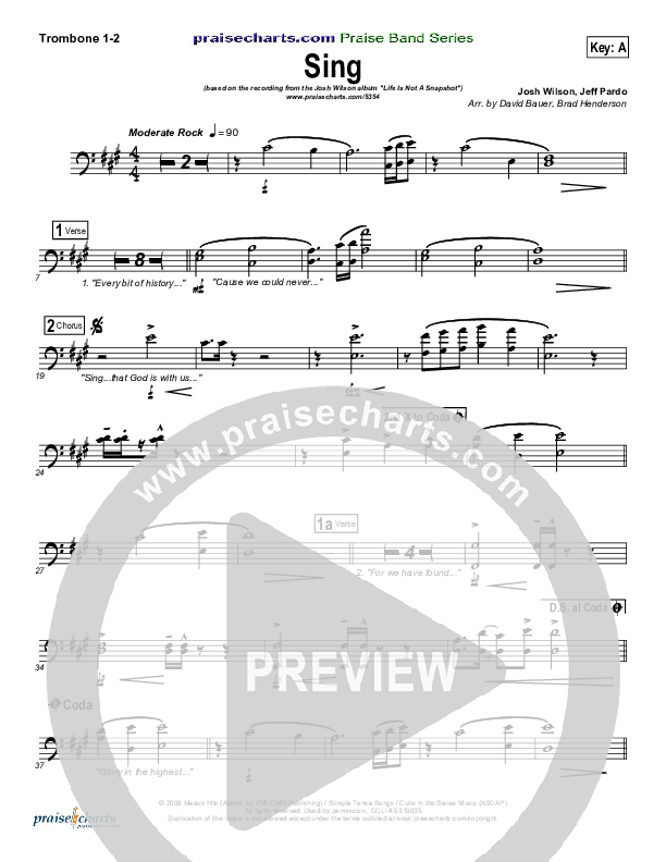 Sing Trombone 1/2 (Josh Wilson)