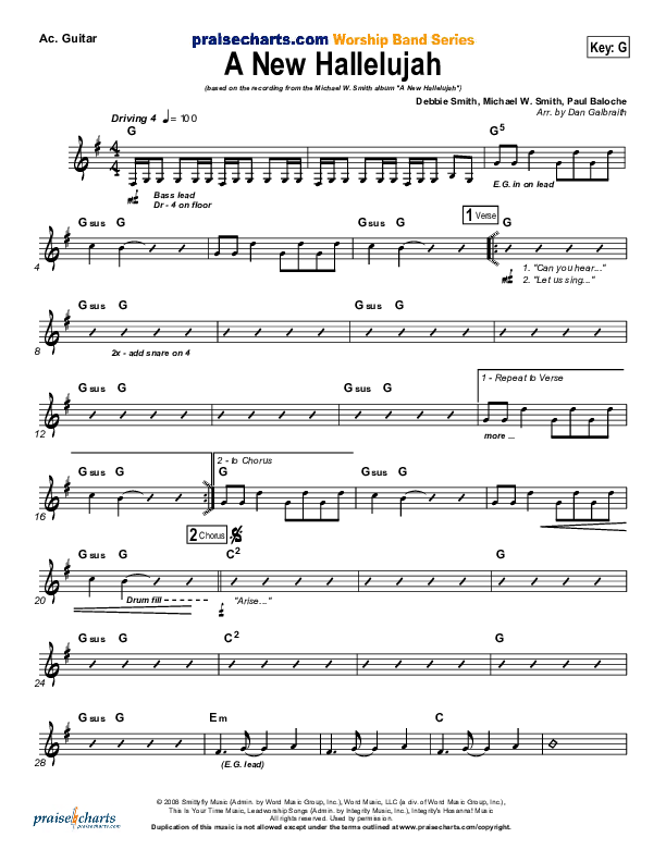 A New Hallelujah (Radio) Acoustic Guitar (Michael W. Smith)