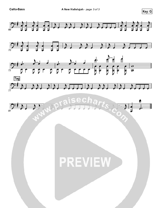 A New Hallelujah (Radio) Cello/Bass (Michael W. Smith)