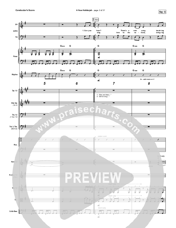 A New Hallelujah (Radio) Conductor's Score (Michael W. Smith)