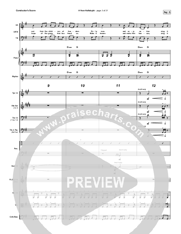 A New Hallelujah (Radio) Conductor's Score (Michael W. Smith)