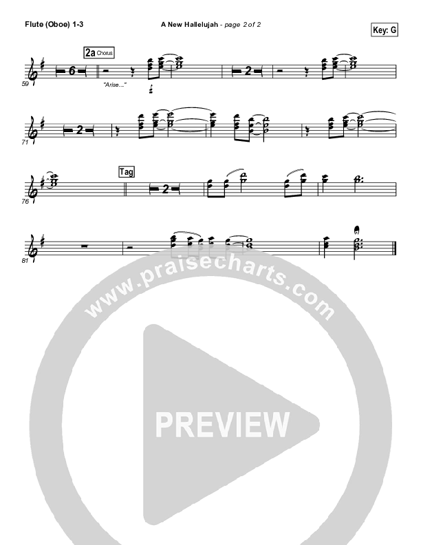 A New Hallelujah (Radio) Flute/Oboe 1/2/3 (Michael W. Smith)