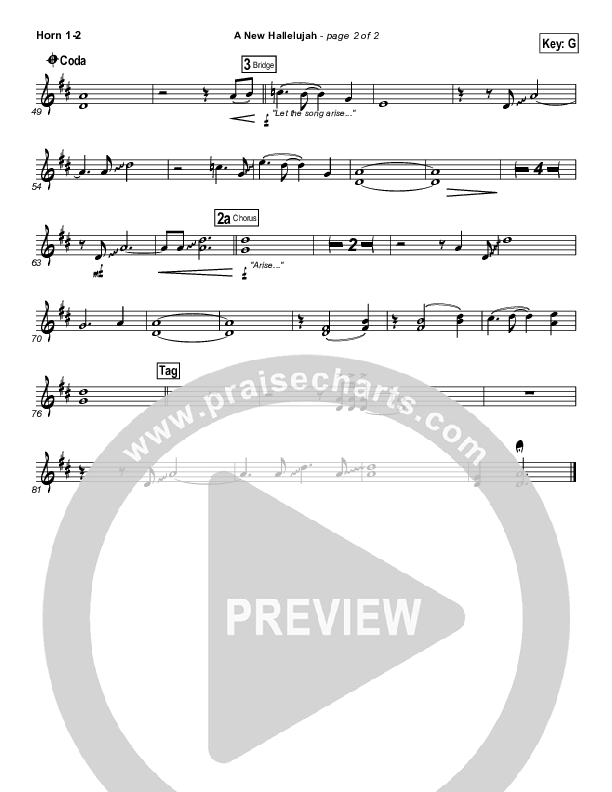 A New Hallelujah (Radio) French Horn 1/2 (Michael W. Smith)