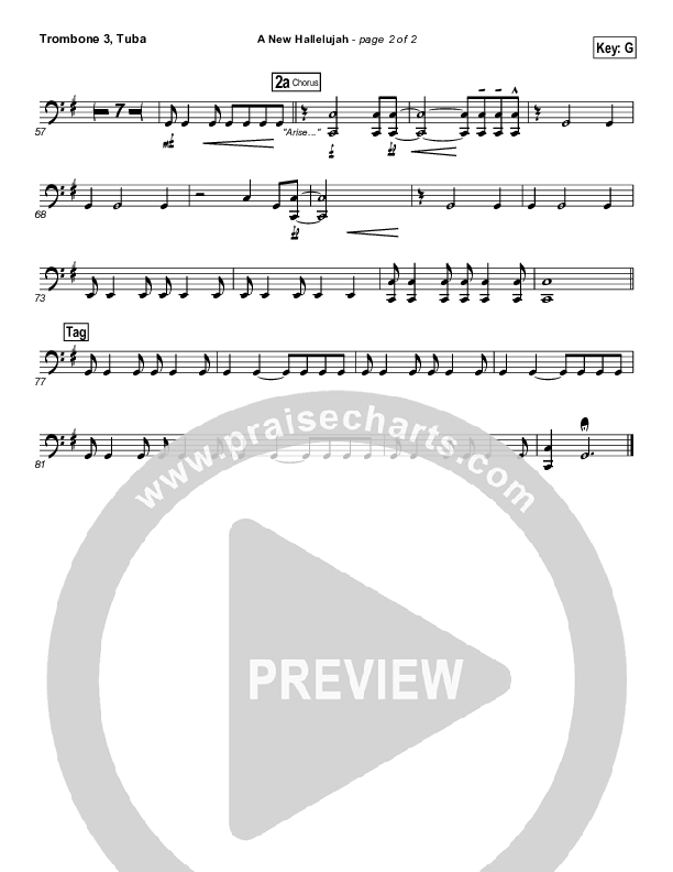 A New Hallelujah (Radio) Trombone 3/Tuba (Michael W. Smith)