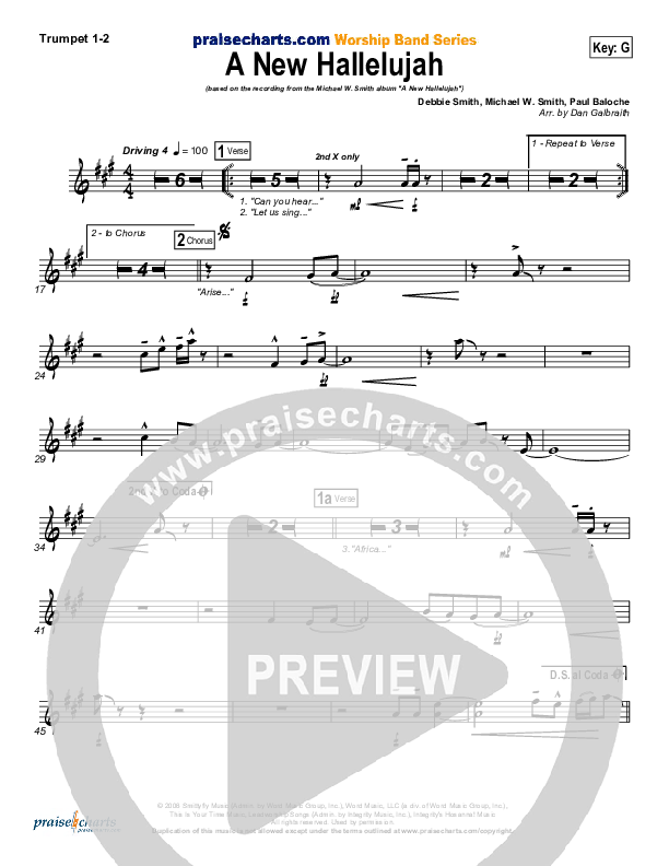 A New Hallelujah (Radio) Brass Pack (Michael W. Smith)