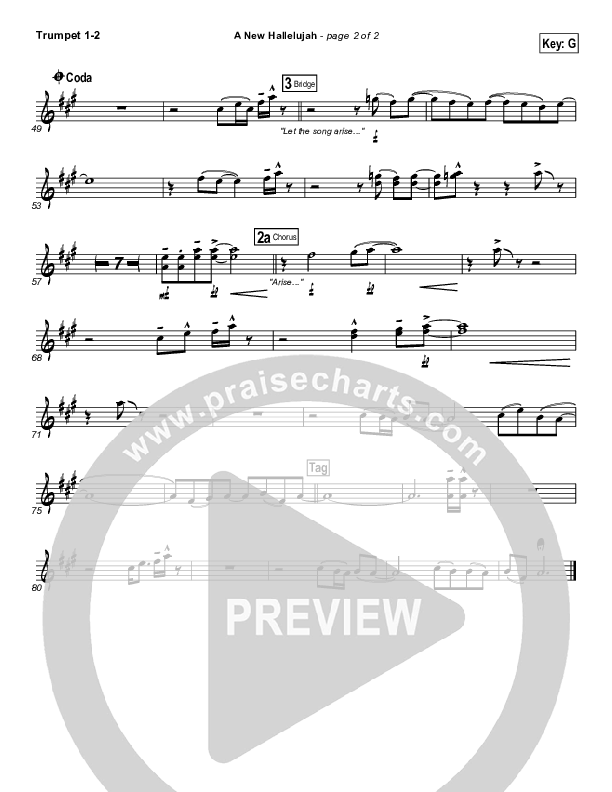 A New Hallelujah (Radio) Trumpet 1,2 (Michael W. Smith)