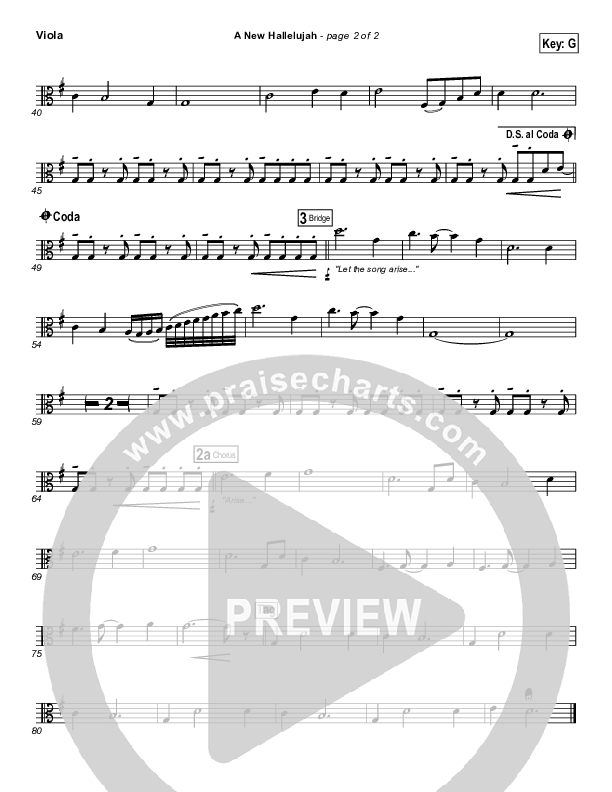 A New Hallelujah (Radio) Viola (Michael W. Smith)