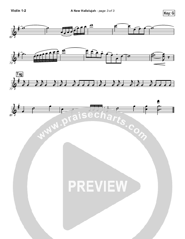 A New Hallelujah (Radio) Violin 1/2 (Michael W. Smith)