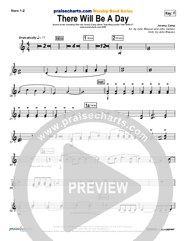 There Will Be A Day Brass Pack (Jeremy Camp)