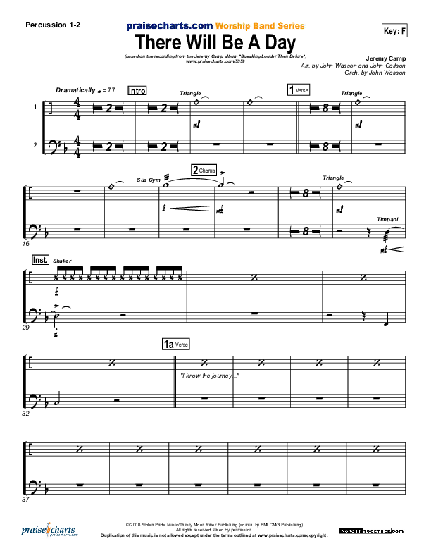 There Will Be A Day Percussion 1/2 (Jeremy Camp)