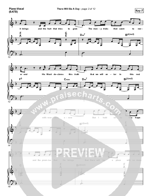 There Will Be A Day Piano/Vocal (Jeremy Camp)