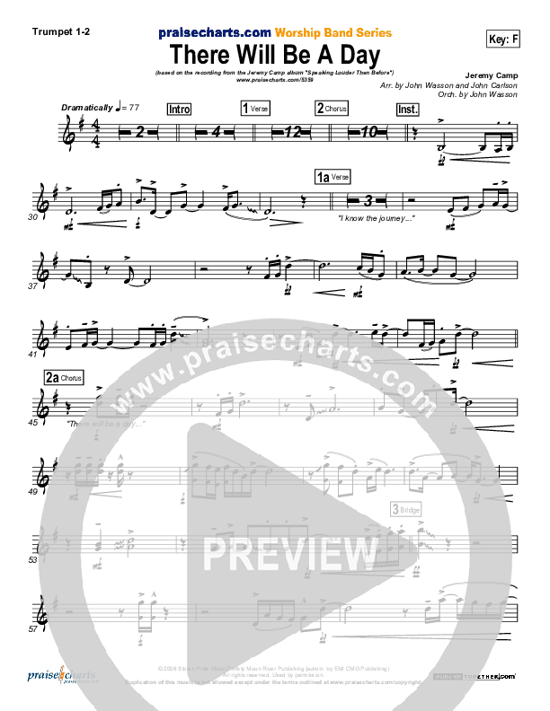 There Will Be A Day Trumpet 1,2 (Jeremy Camp)