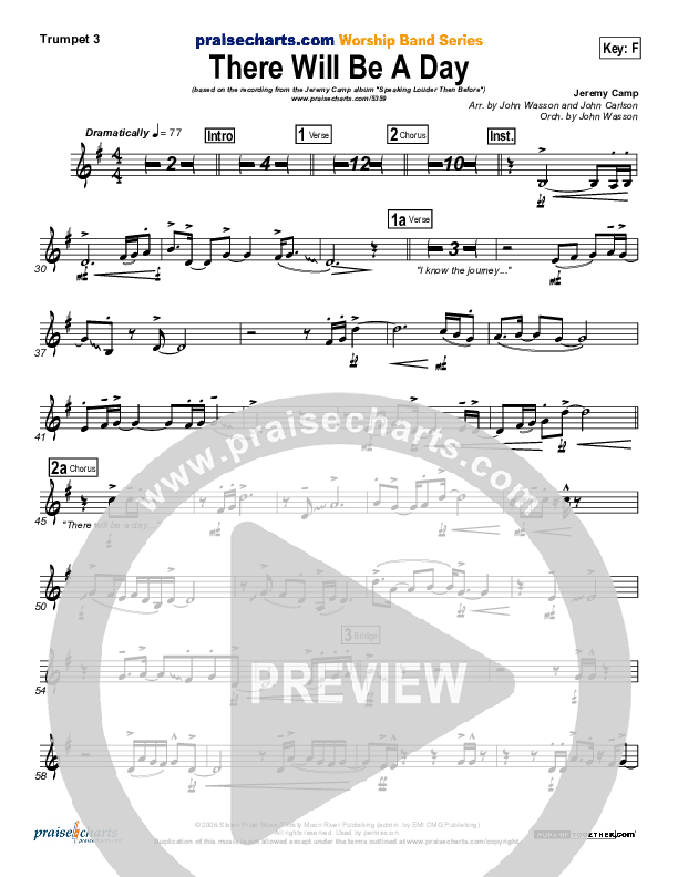 There Will Be A Day Trumpet 3 (Jeremy Camp)