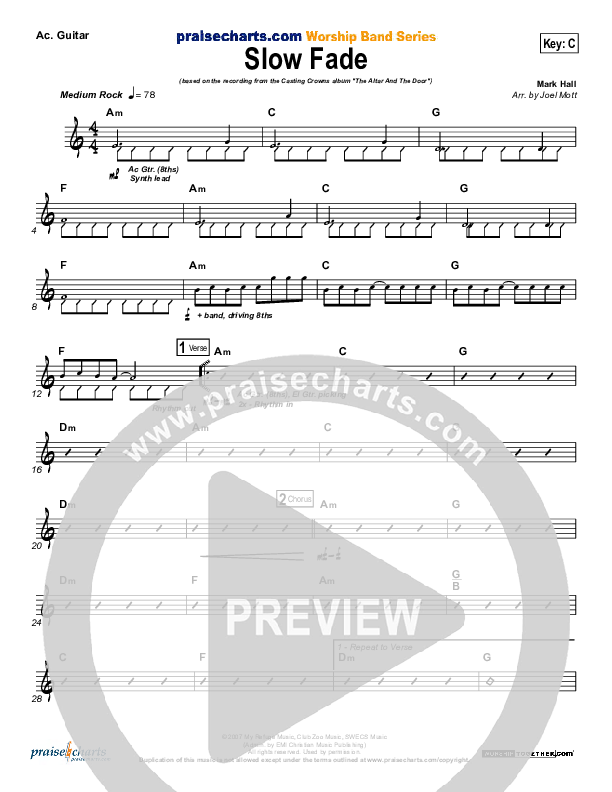 Slow Fade Acoustic Guitar (Casting Crowns)