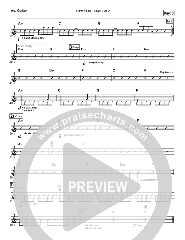 Slow Fade Acoustic Guitar (Casting Crowns)