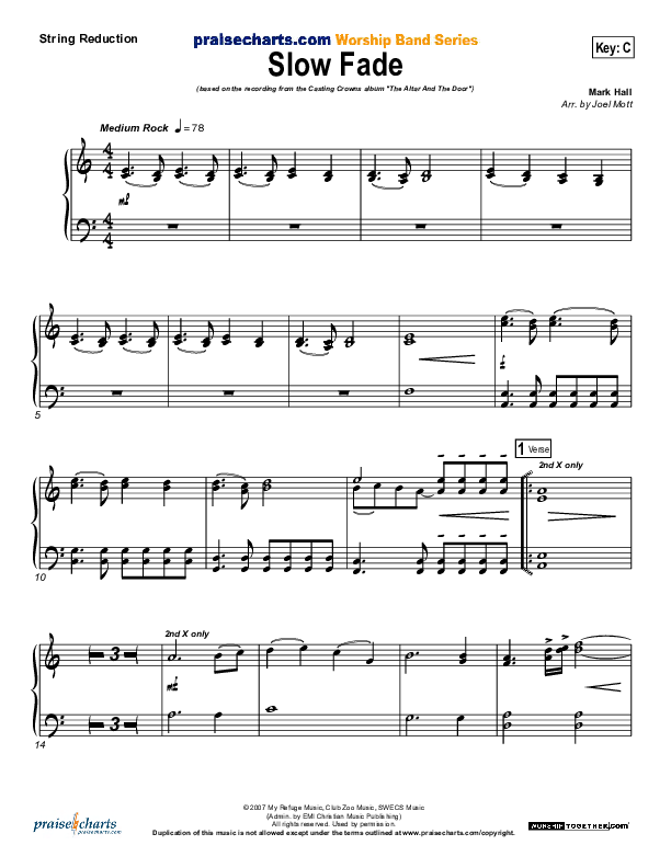 Slow Fade (Casting Crowns) PraiseCharts