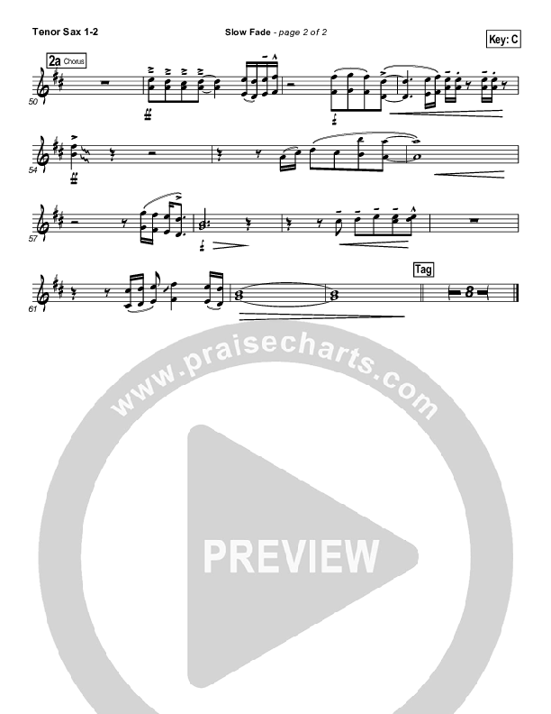 Slow Fade Tenor Sax 1/2 (Casting Crowns)